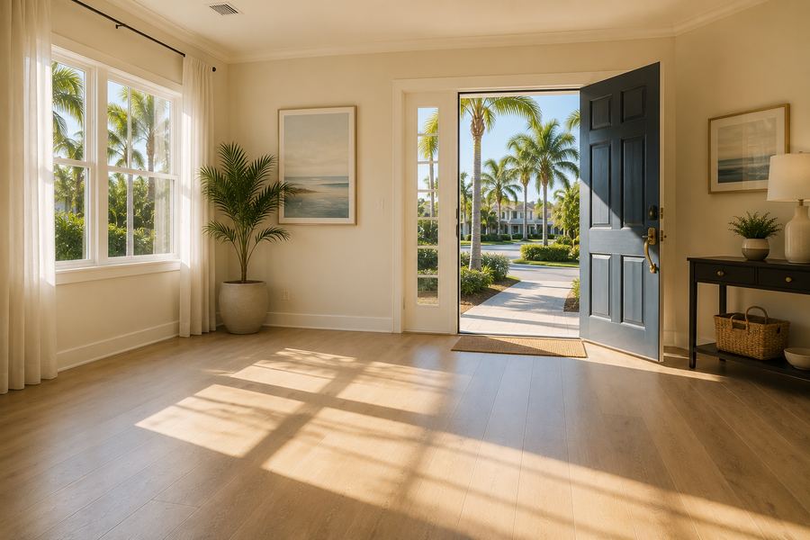 Bright cleared Florida room ready for its next chapter